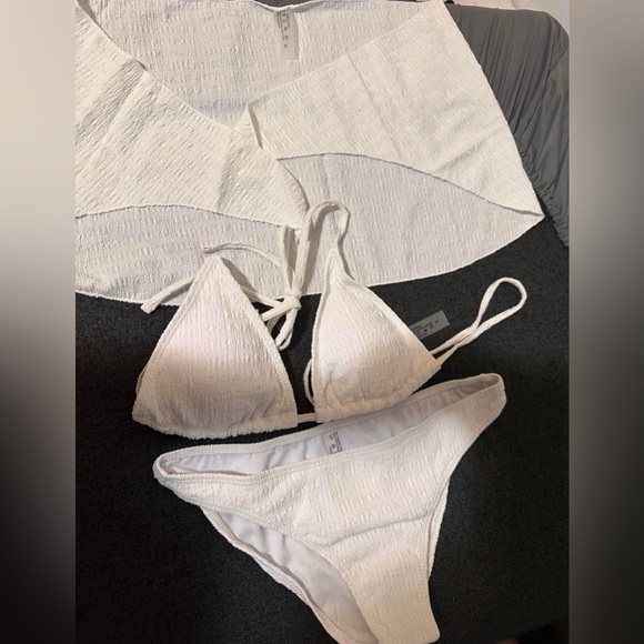 SHENHE Women’s 3 Piece High Cut Halter Triangle Bikini Swimsuit with Cover - Picture 6 of 7